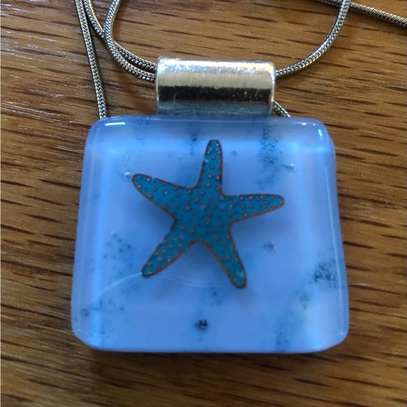 Sky Blue Resin Necklace - NEW in packaging.  Handcrafted on Vancouver Island. - Picture 3 of 4